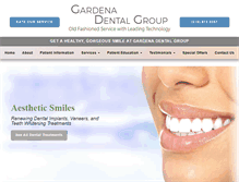 Tablet Screenshot of gardenadentalgroup.com